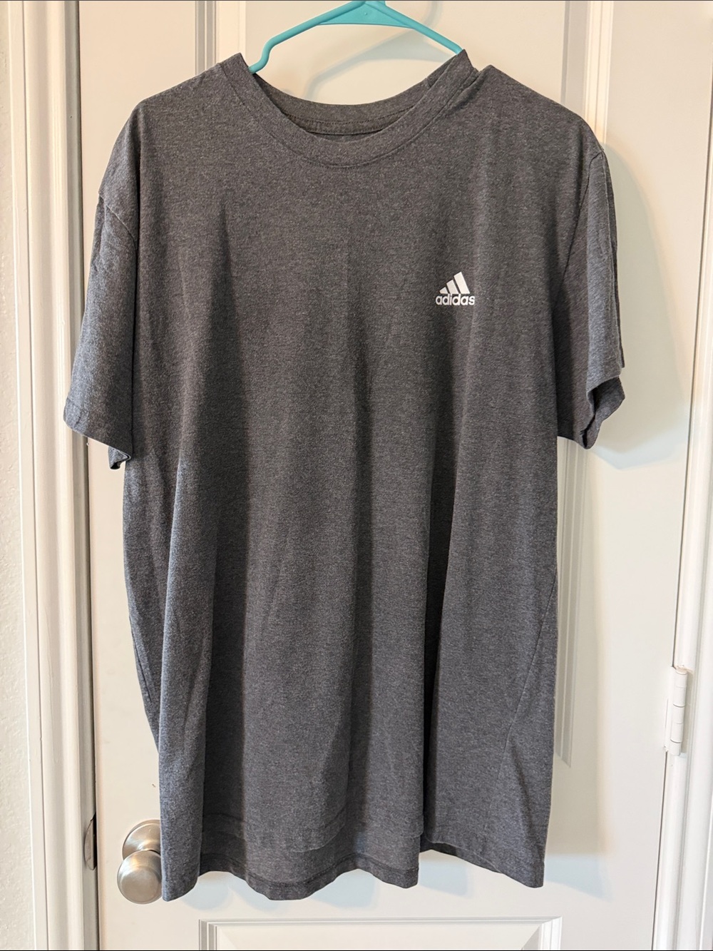 adidas Men's Dark Gray Athletic Short Sleeve Tee